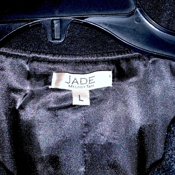 Jade by Melody Tan cropped swing coat in black L - Picture 4 of 4